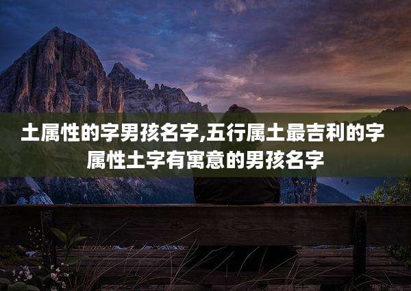 土属性的字男孩名字,五行属土最吉利的字 属性土字有寓意的男孩名字