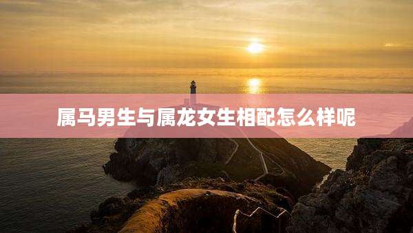 属马男生与属龙女生相配怎么样呢