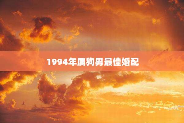 1994年属狗男最佳婚配
