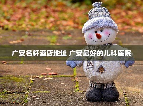 广安名轩酒店地址 广安最好的儿科医院