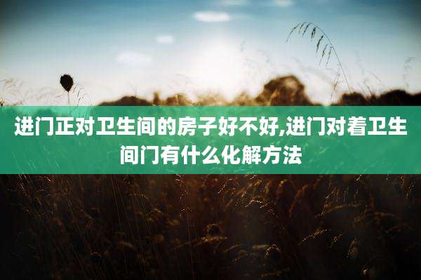 进门正对卫生间的房子好不好,进门对着卫生间门有什么化解方法