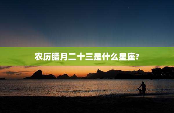农历腊月二十三是什么星座?