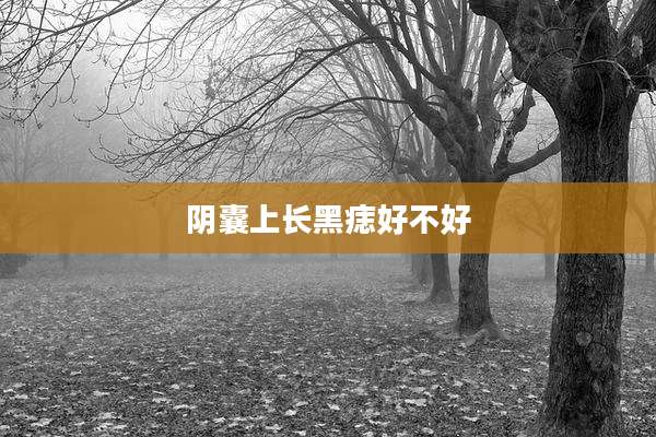 阴囊上长黑痣好不好