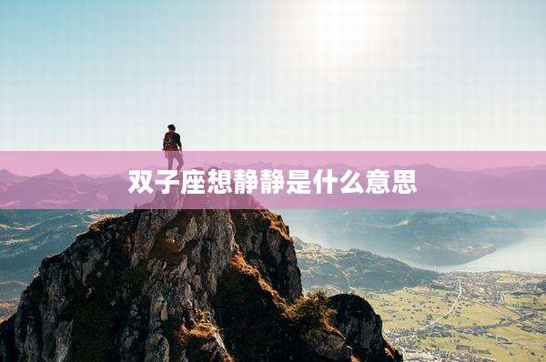 双子座想静静是什么意思