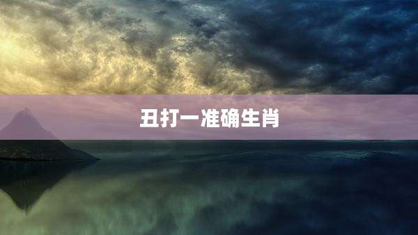 丑打一准确生肖