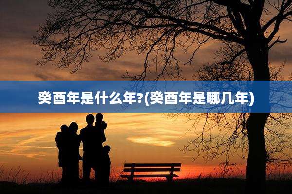 癸酉年是什么年?(癸酉年是哪几年)