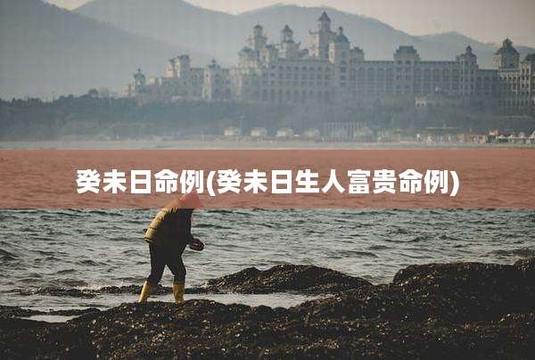 癸未日命例(癸未日生人富贵命例)