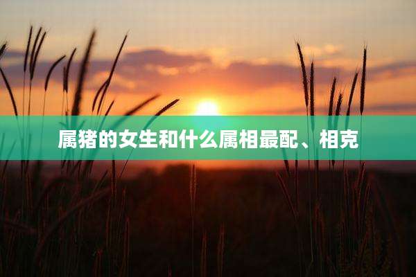 属猪的女生和什么属相最配、相克