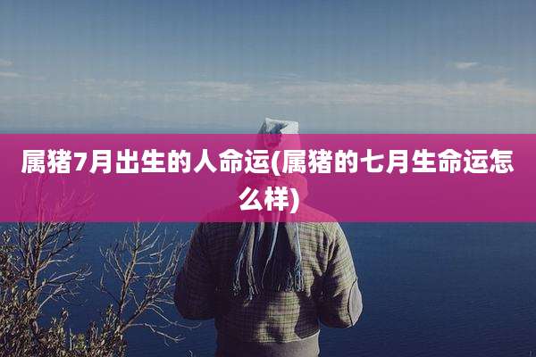 属猪7月出生的人命运(属猪的七月生命运怎么样)
