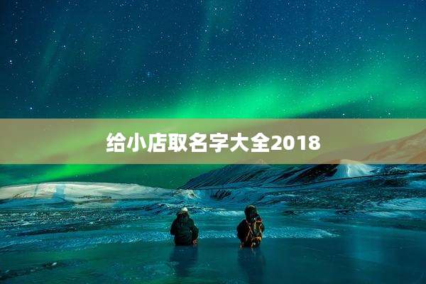 给小店取名字大全2018