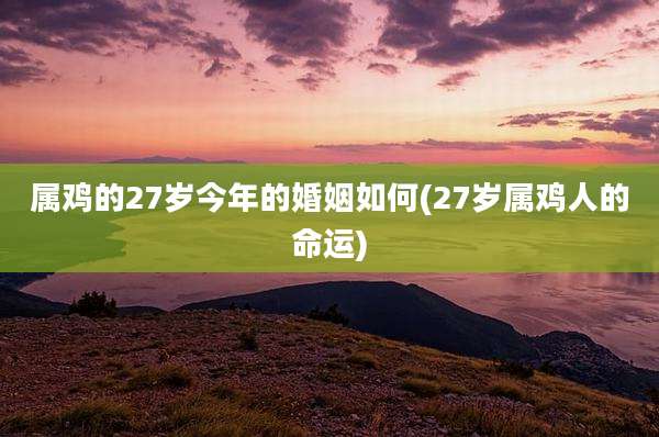 属鸡的27岁今年的婚姻如何(27岁属鸡人的命运)