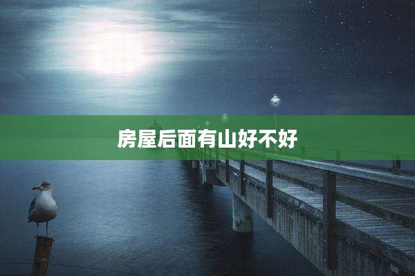 房屋后面有山好不好