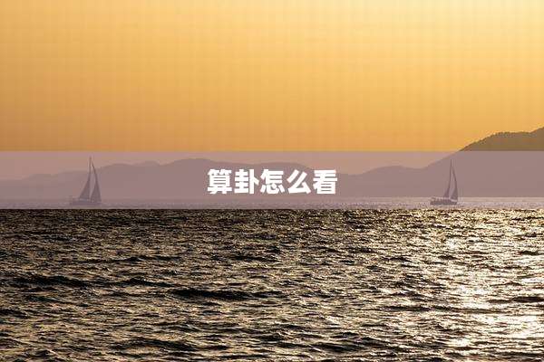 算卦怎么看