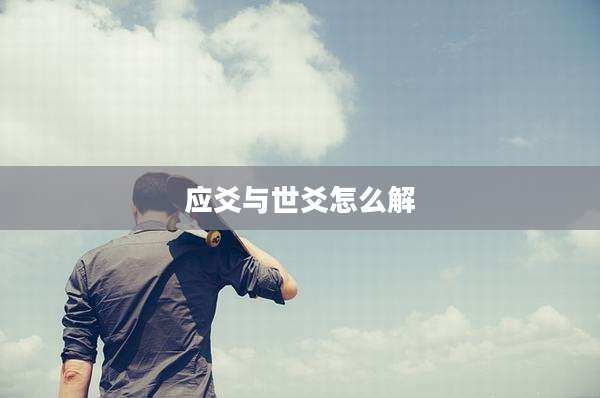 应爻与世爻怎么解