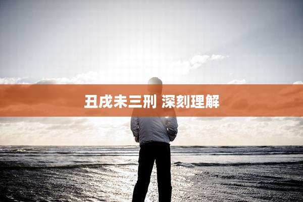 丑戌未三刑 深刻理解