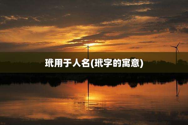 玳用于人名(玳字的寓意)