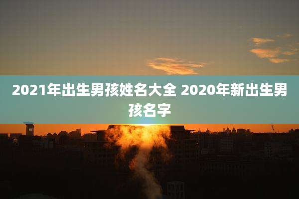 2021年出生男孩姓名大全 2020年新出生男孩名字