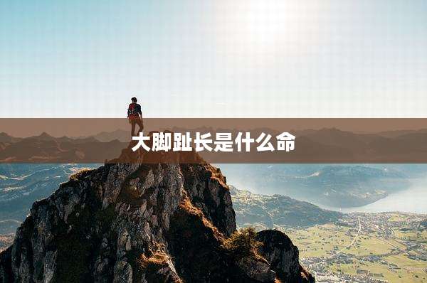 大脚趾长是什么命
