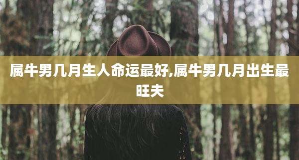 属牛男几月生人命运最好,属牛男几月出生最旺夫