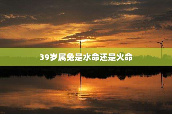39岁属兔是水命还是火命