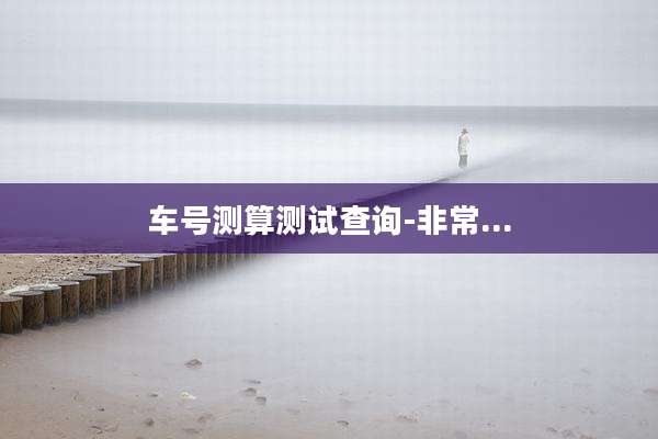 车号测算测试查询-非常...