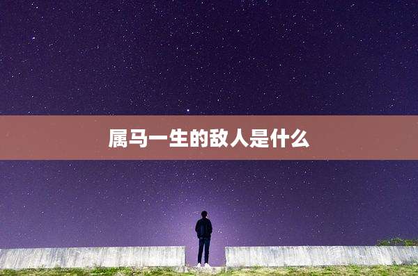 属马一生的敌人是什么