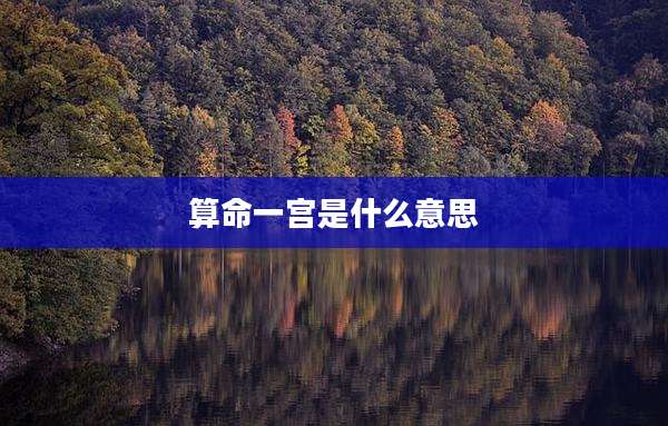 算命一宫是什么意思