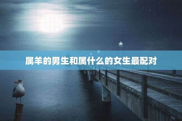 属羊的男生和属什么的女生最配对