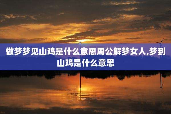 做梦梦见山鸡是什么意思周公解梦女人,梦到山鸡是什么意思