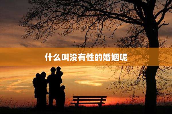 什么叫没有性的婚姻呢