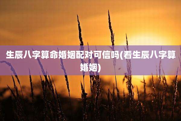 生辰八字算命婚姻配对可信吗(看生辰八字算婚姻)
