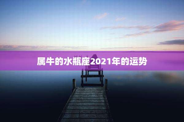 属牛的水瓶座2021年的运势