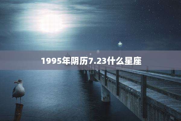 1995年阴历7.23什么星座