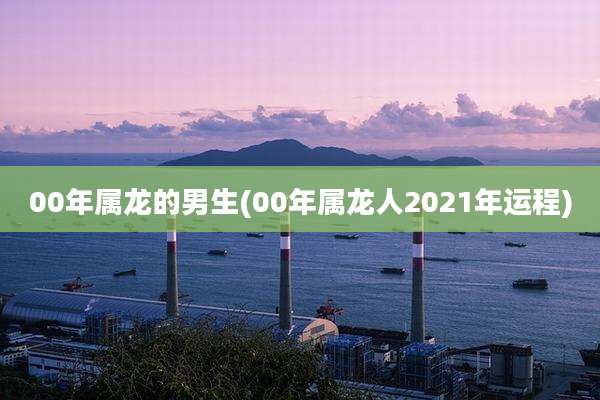 00年属龙的男生(00年属龙人2021年运程)