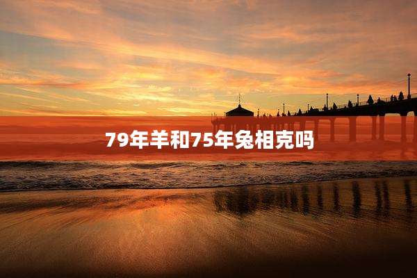 79年羊和75年兔相克吗