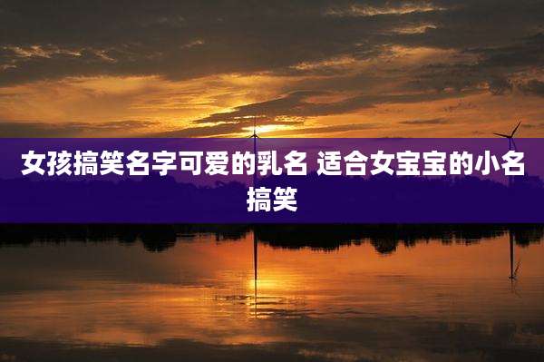 女孩搞笑名字可爱的乳名 适合女宝宝的小名搞笑