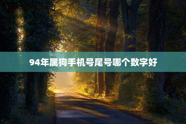 94年属狗手机号尾号哪个数字好