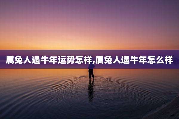 属兔人遇牛年运势怎样,属兔人遇牛年怎么样