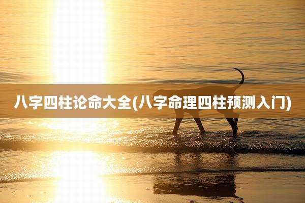 八字四柱论命大全(八字命理四柱预测入门)