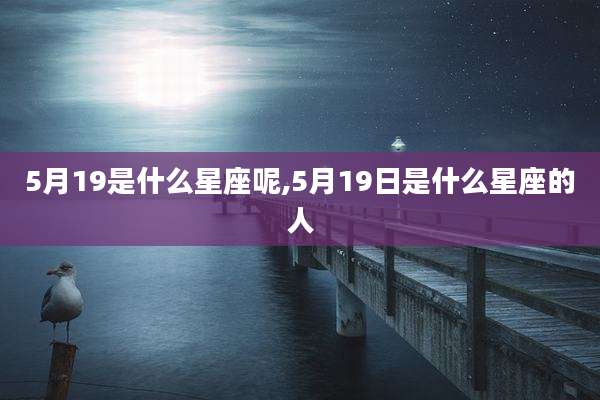 5月19是什么星座呢,5月19日是什么星座的人