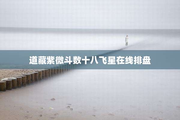 道藏紫微斗数十八飞星在线排盘