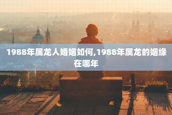 1988年属龙人婚姻如何,1988年属龙的姻缘在哪年