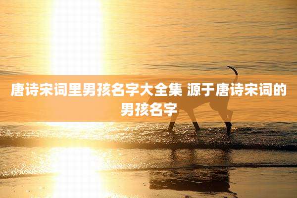 唐诗宋词里男孩名字大全集 源于唐诗宋词的男孩名字
