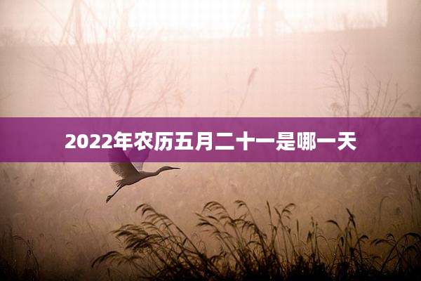 2022年农历五月二十一是哪一天