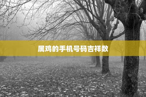 属鸡的手机号码吉祥数