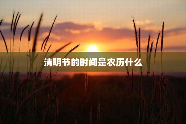 清明节的时间是农历什么
