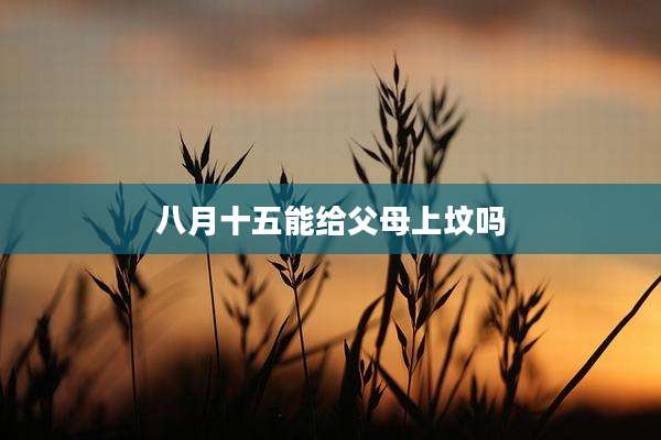 八月十五能给父母上坟吗
