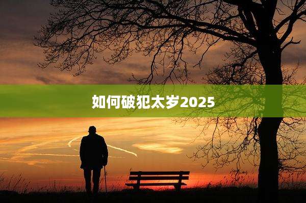 如何破犯太岁2025