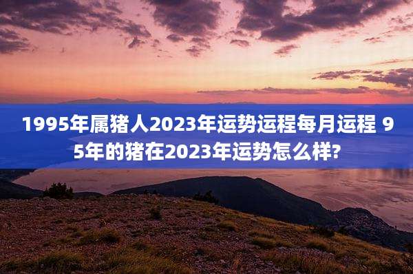 1995年属猪人2023年运势运程每月运程 95年的猪在2023年运势怎么样?