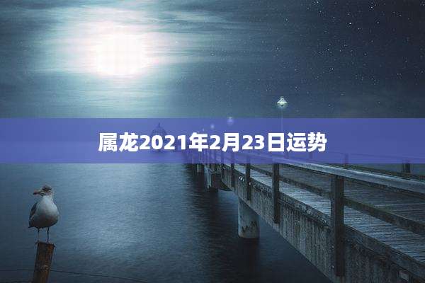 属龙2021年2月23日运势